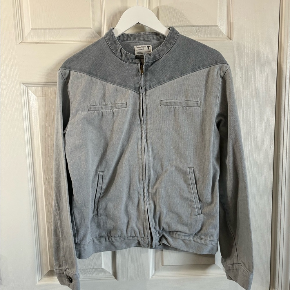 Men’s SpearPoint Apparel Denim Jacket - Small - Gray
